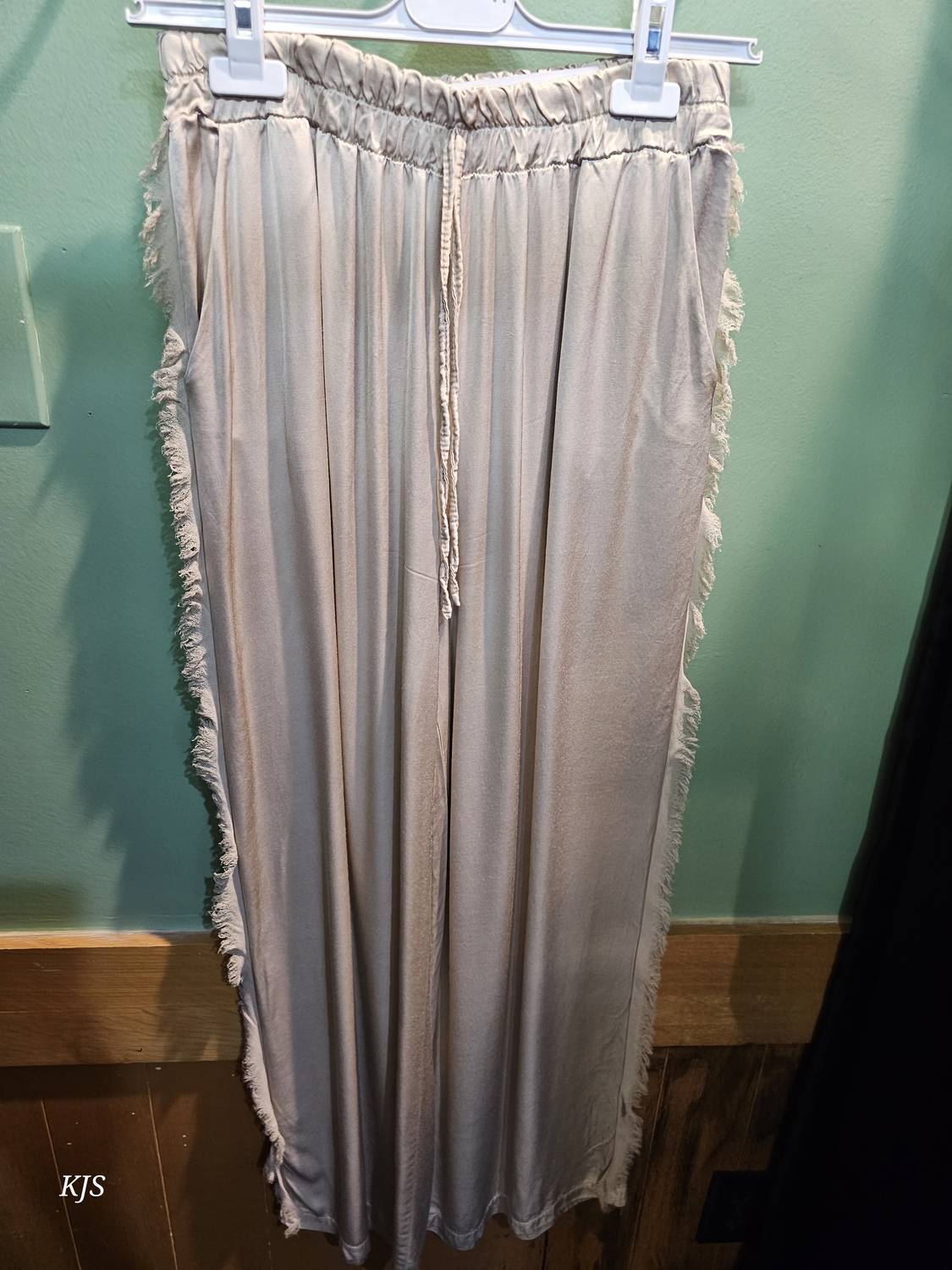 Made In Italy - Women's Silk Pant With Fringe