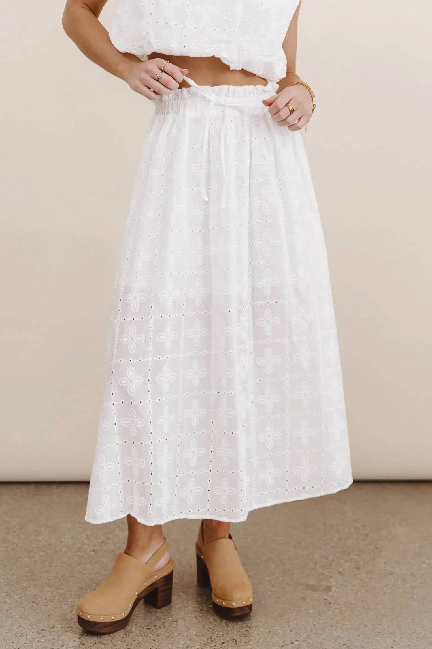 Blu Pepper - Bridget Eyelet Skirt