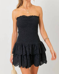 Baby Pink - Gameday Smocked Ruffle Mini Dress