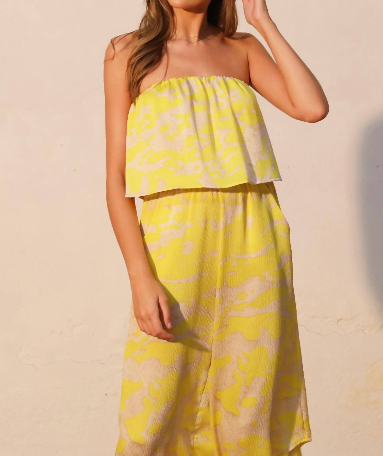 Tyche - Go On Girl Lightweight Strapless Jumpsuit
