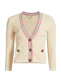 L'Agence - Irvin Pointelle Cropped Cardigan