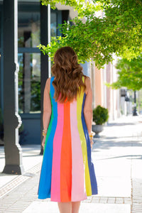 Pinch - Color Block A-line Midi Dress