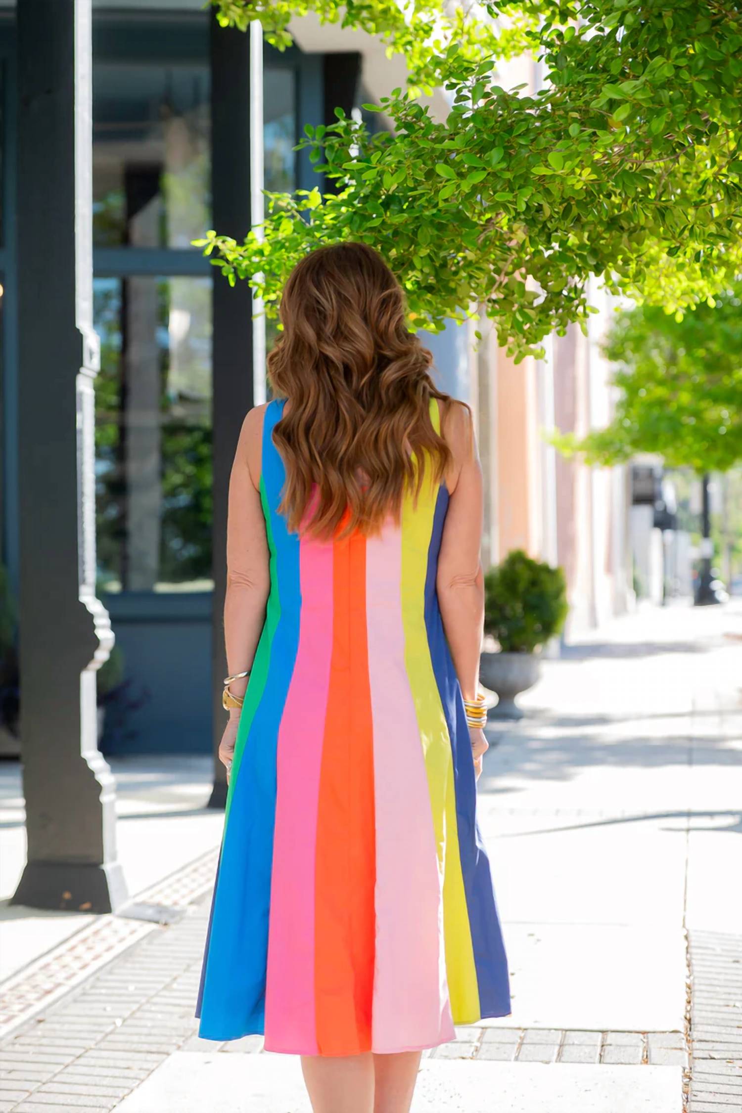 Pinch - Color Block A-line Midi Dress