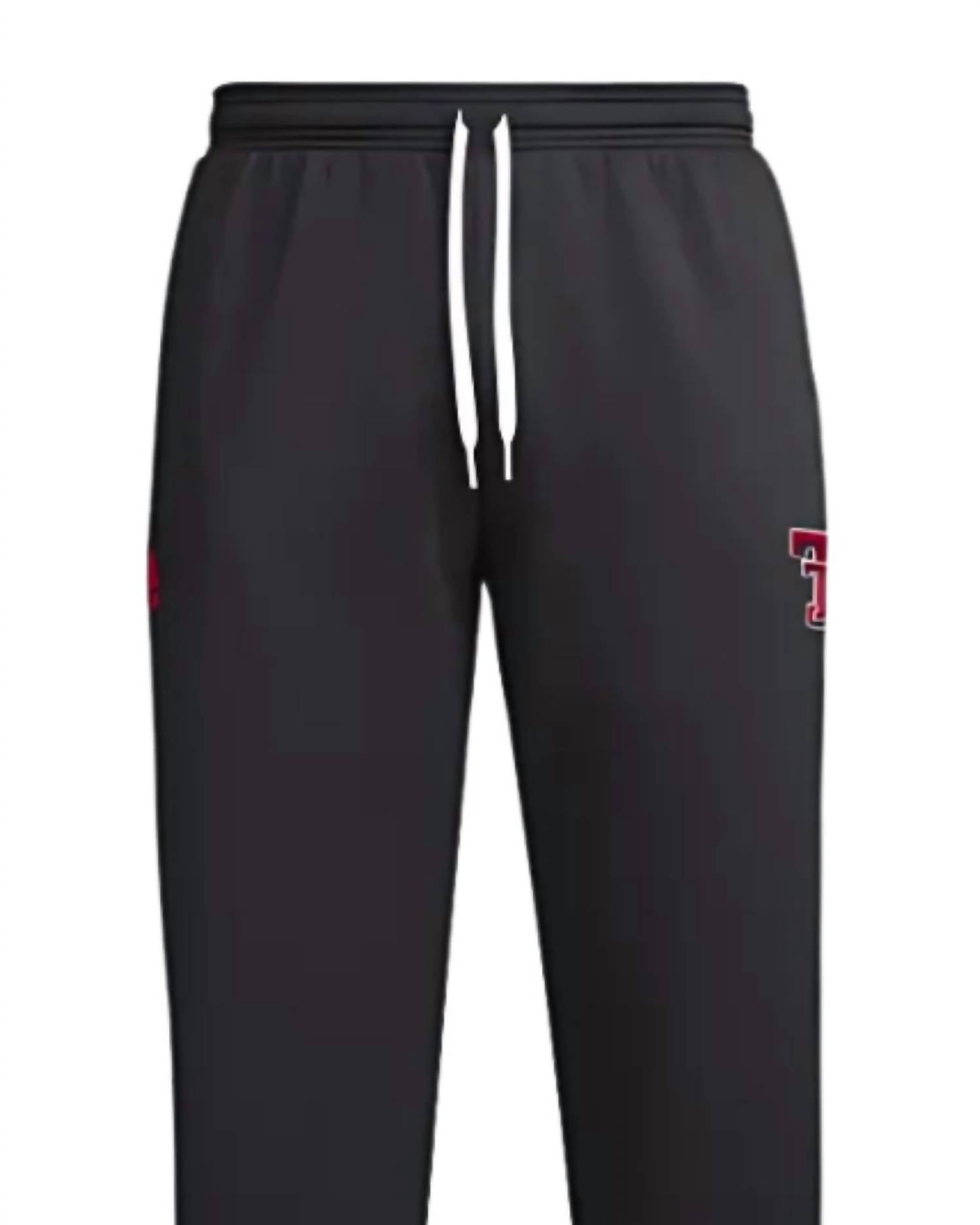 adidas Men's Texas Tech Fleece Pant in black - men's pants - detail view