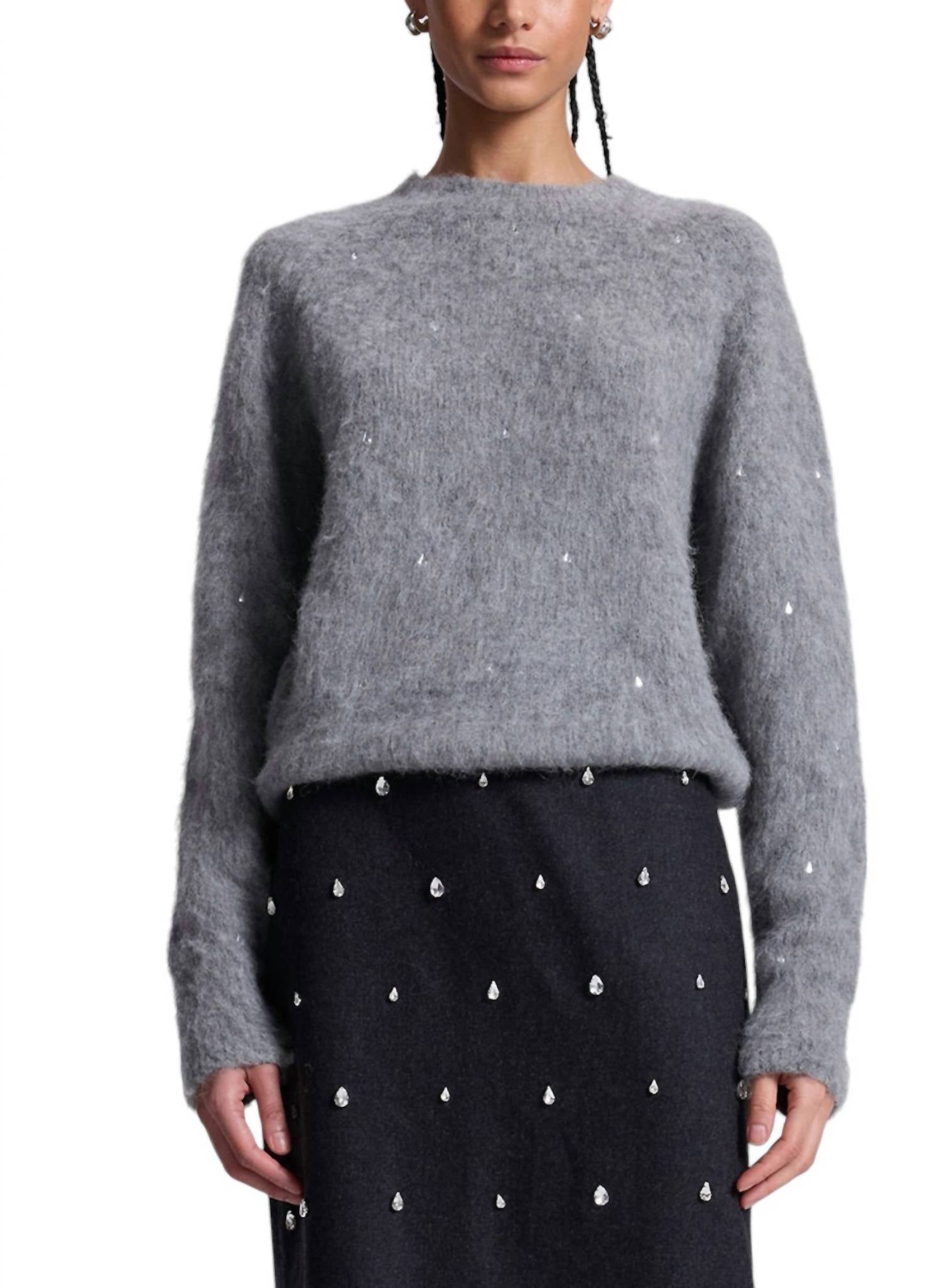 A.L.C. - Frankie Wool Cashmere Embellished Sweater