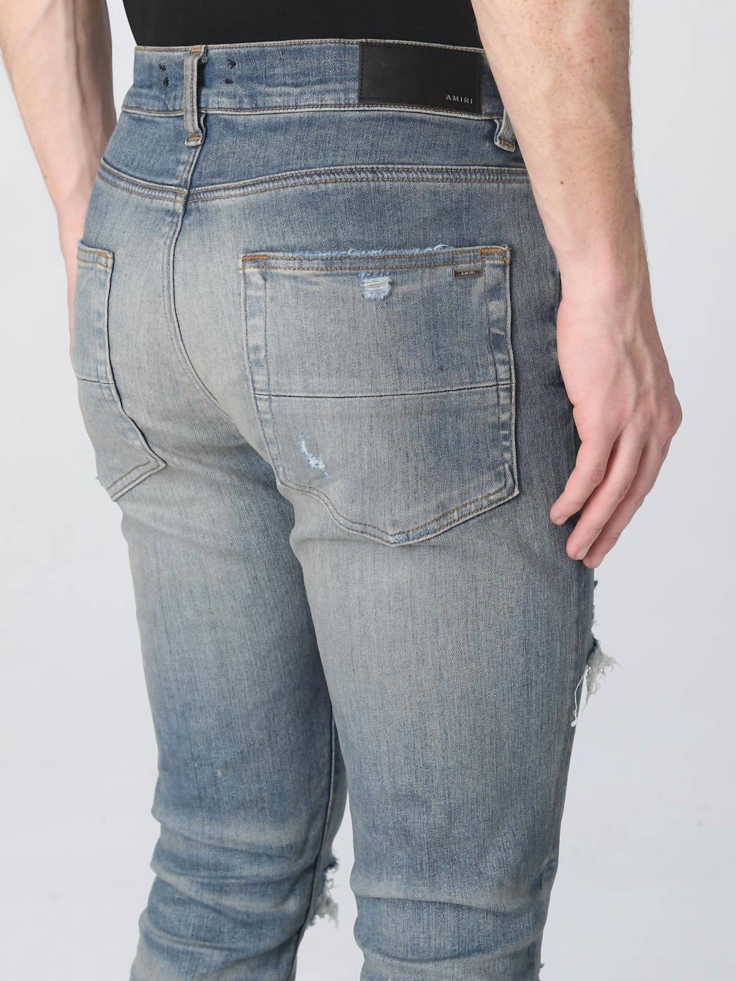 Amiri Men's Thrasher Plus Distressed Jeans in clay indigo - men's jeans - view 4