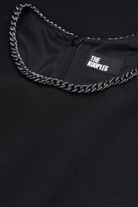THE KOOPLES Backless Crepe Star Dress in bla01 - women's dress - view 6