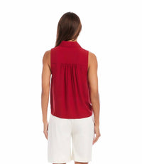 Karen Kane - Sleeveless Tie-Front Top