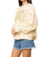 Queen Of Sparkles - Lsu Floral Initial Sweatshirt