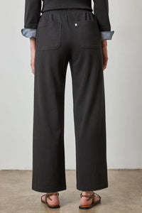 Lilla P Drawcord Wide Leg Pants in black - women's pants - alternate view