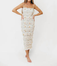 Aureum - Cypress Smocked Midi Dress