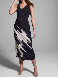 Nic + Zoe - Abstract Ruched Knit Dress