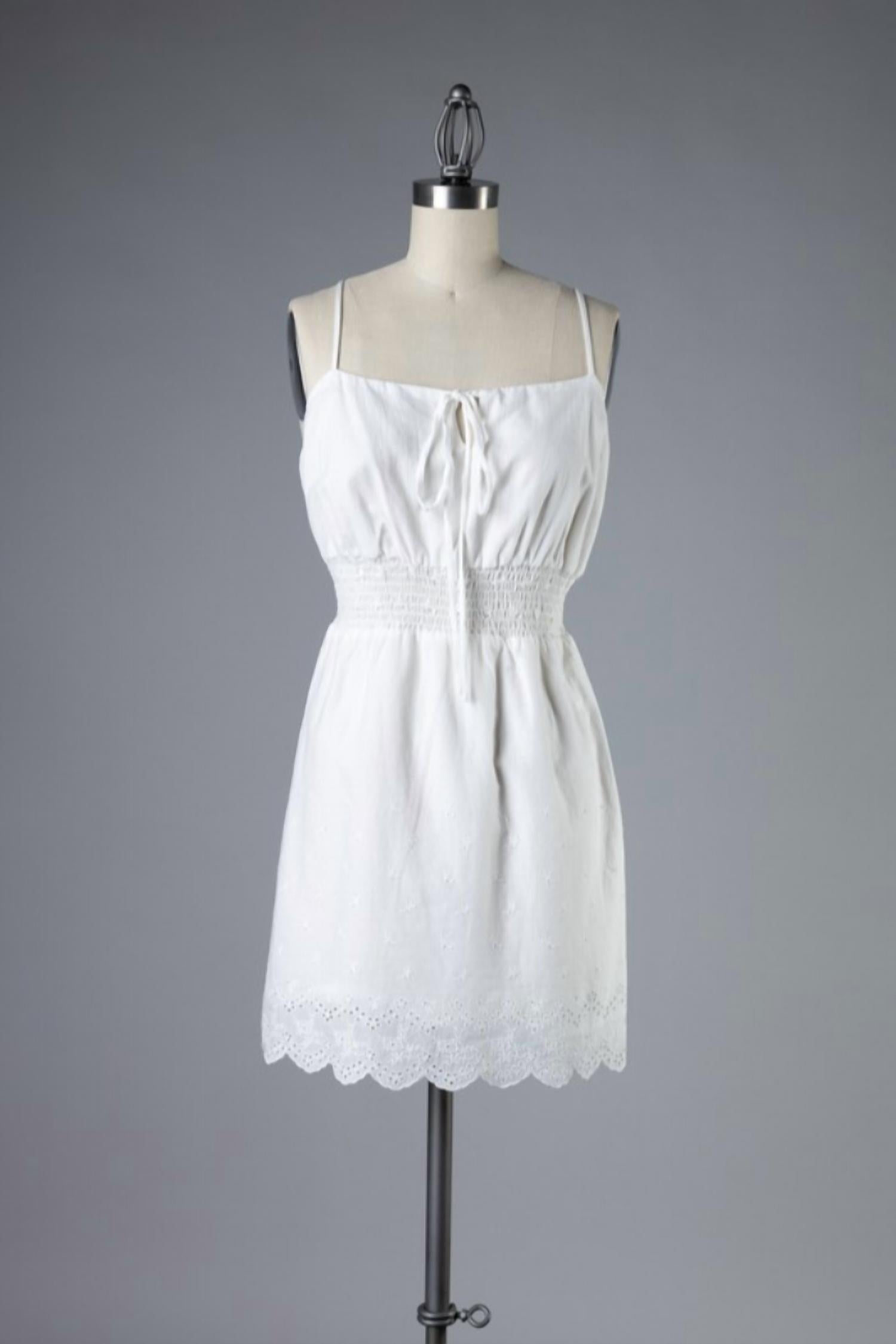 Eyelet Mini Dress
