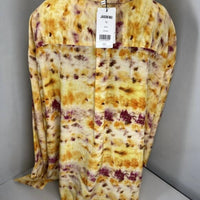 JASON WU Women’s Oversized Silk Blouse in orange multi - women's blouse - detail view