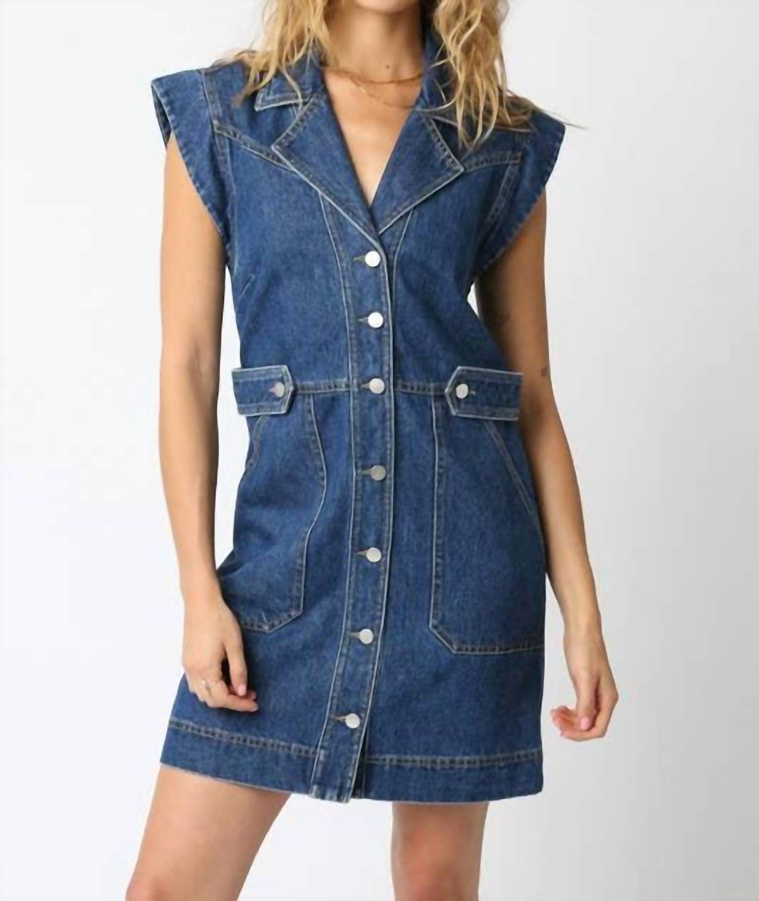 Olivaceous - Sydney Denim Dress