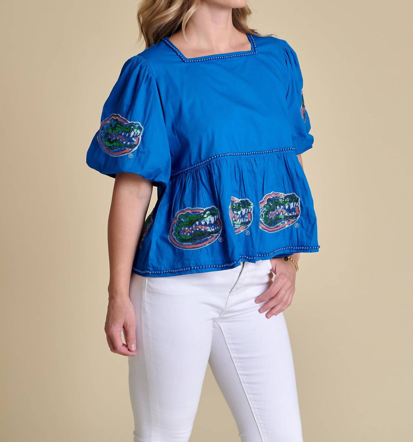 Stewart Simmons - The Puff Sleeve Peplum Top Florida