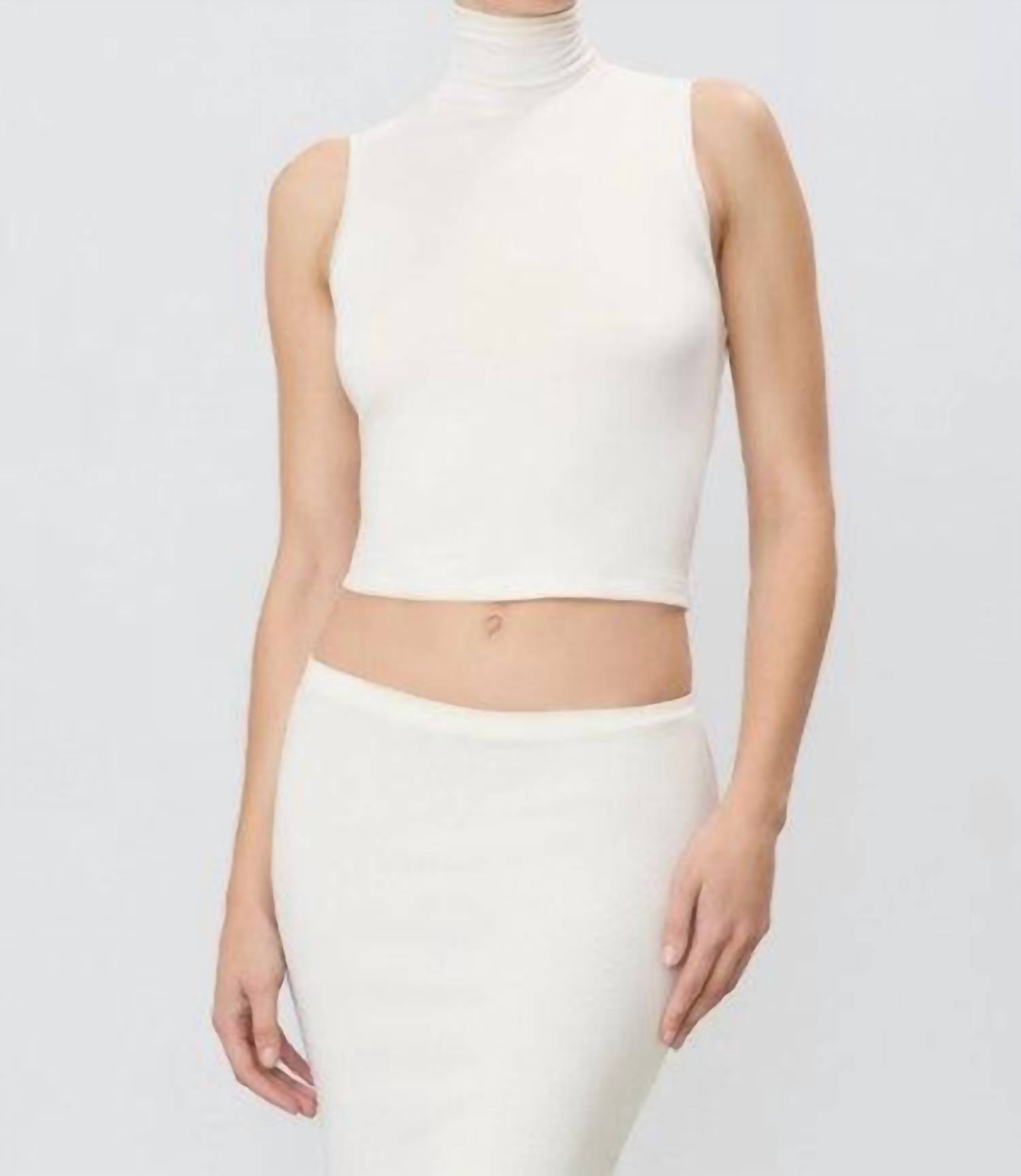 Eterne - Harlow Mock Neck Sleeveless Top