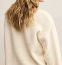 Z Supply Women's Glacier Beanie in warm white - women's hat - detail view