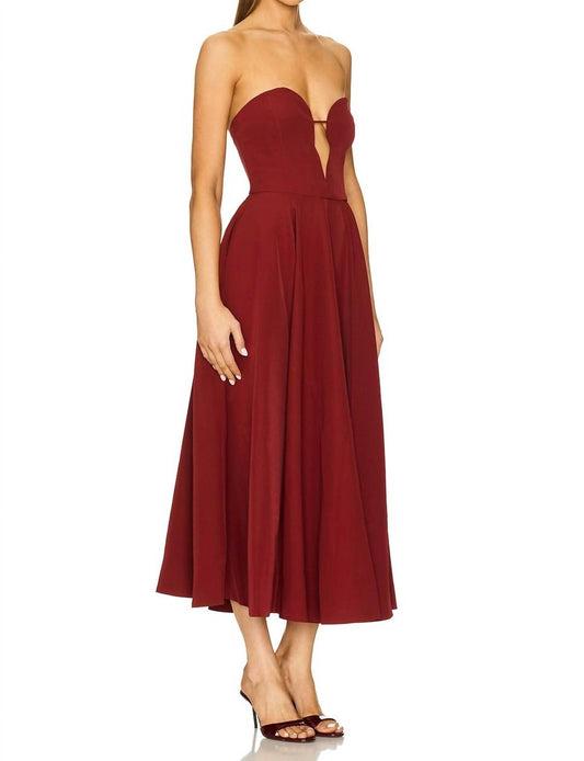 Bardot - Opal Strapless Volume Midi Dress