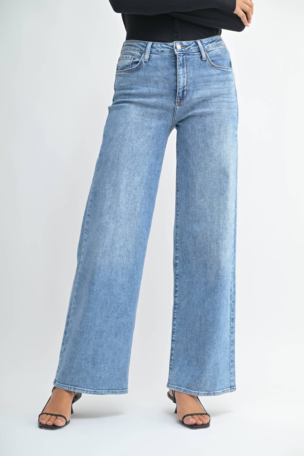Just Black Denim - Stretchy Wide Leg Jeans