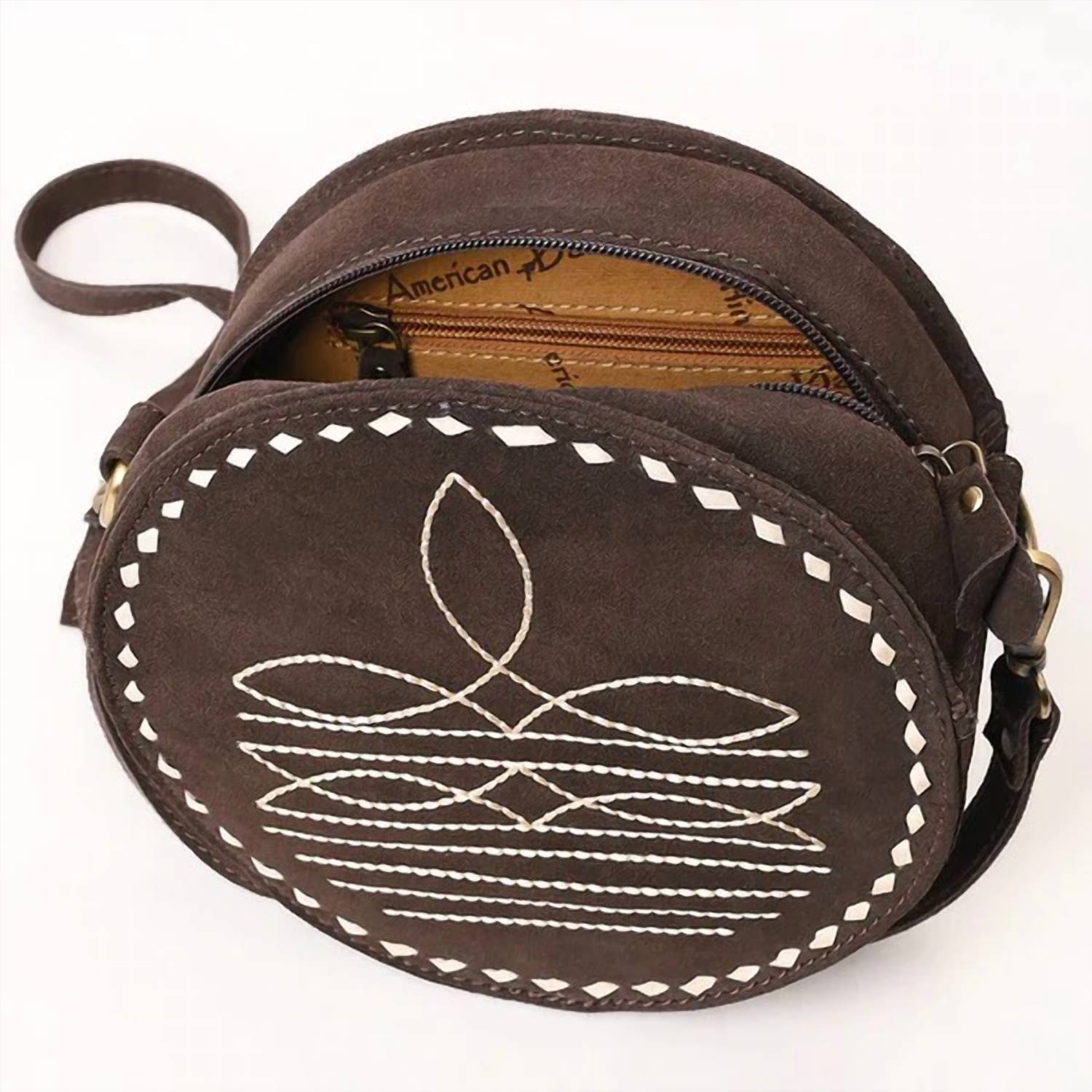 Ls Western - Women's Western Canteen Round Crossbody Bag