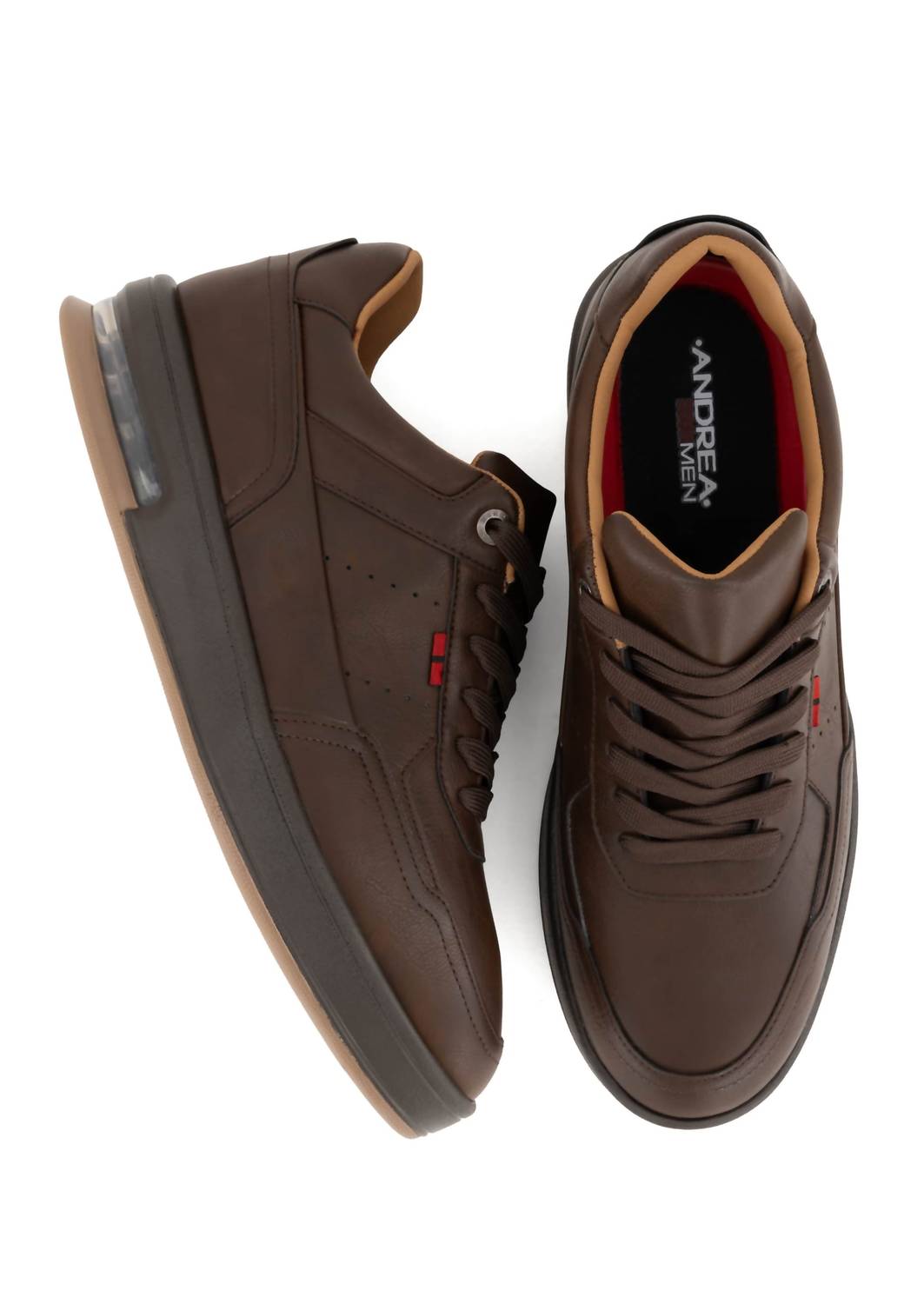 Andrea Men's Athletic-inspired Sneaker in dark brown 1 - men's sneaker - alternate view