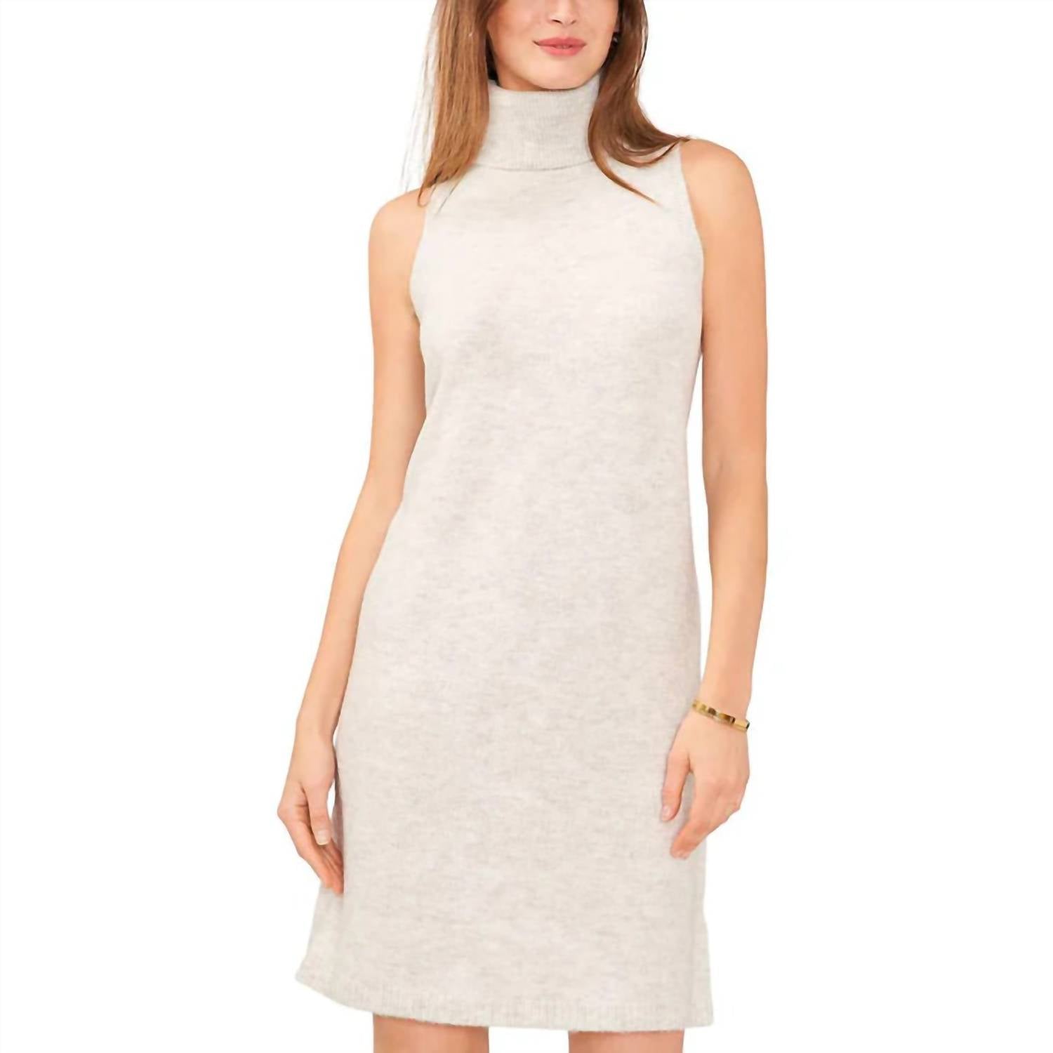 Msk - Turtleneck Knit Mini Sweaterdress