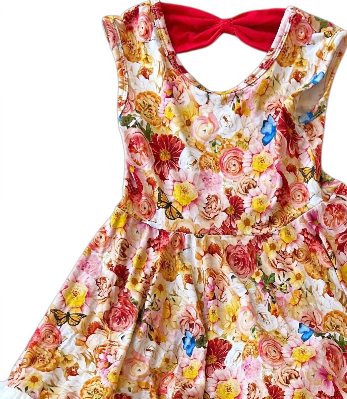 Laree + Co. - Girl's Charlotte Floral Bamboo Short Sleeve Tunic and Short Set