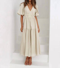 Sweetkama - Agnes Bubble Sleeve Midi Dress