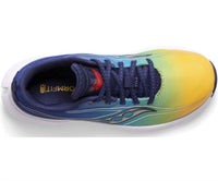 SAUCONY Kid's Kinvara 13 Lace Sneaker in blue yellow - kids' sneaker - alternate view