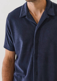 Patrick Assaraf - Beach Terry Camp Collar Shirt