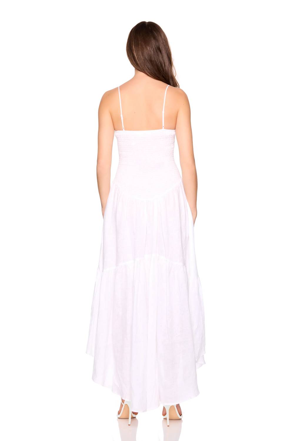 Susana Monaco - Solid Linen Drop Waist High Low Dress