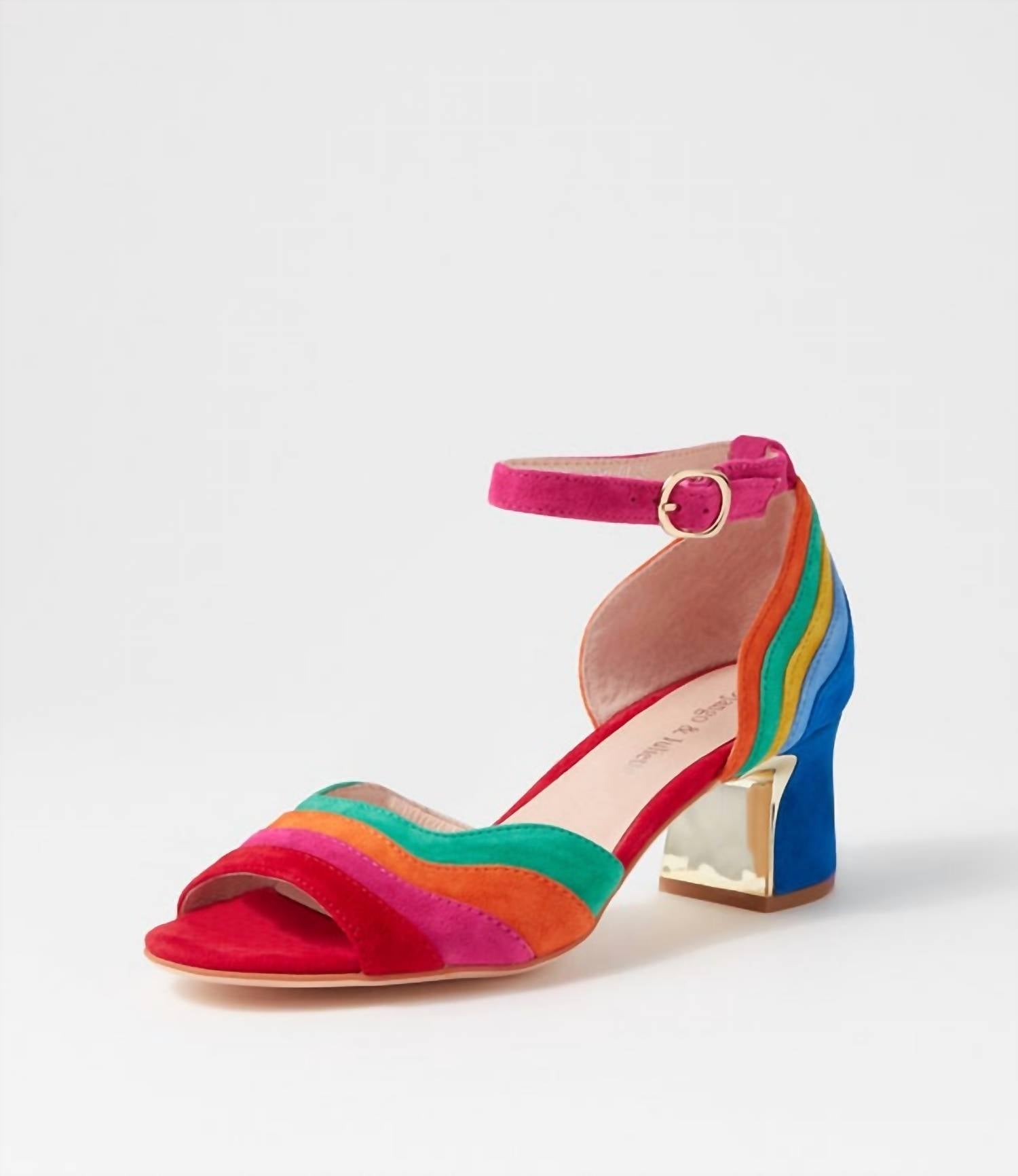 Django & Juliette Women's Jabaru Heeled Sandals in new bright multi - women's heels