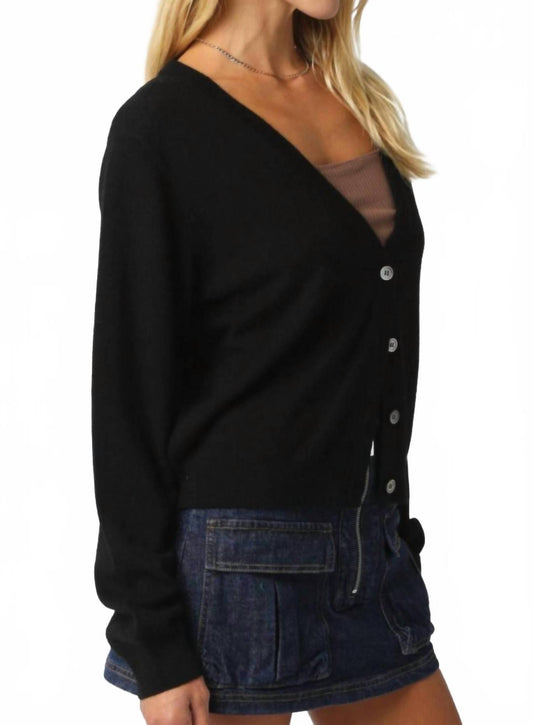 Olivaceous - Knit Buttoned Cardigan