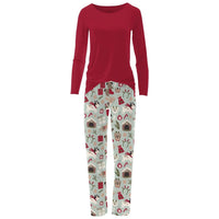 Kickee - Women's Long Sleeve Relaxed Tee & Pajama Pants