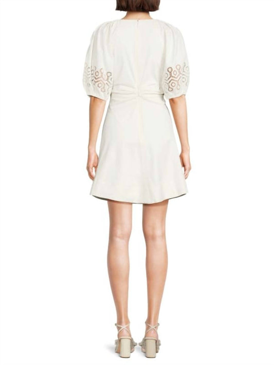 Tanya Taylor - Eyelet Sleeve Mini Dress