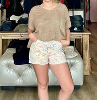 Mystree - Paisley Detail Washed Shorts