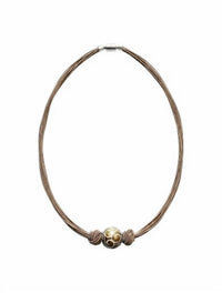 Sea Lily - Women's Necklace With Large Carved Jade Bead