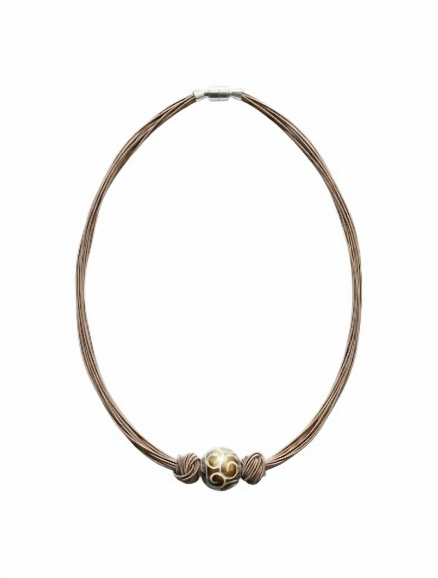 Sea Lily - Women's Necklace With Large Carved Jade Bead