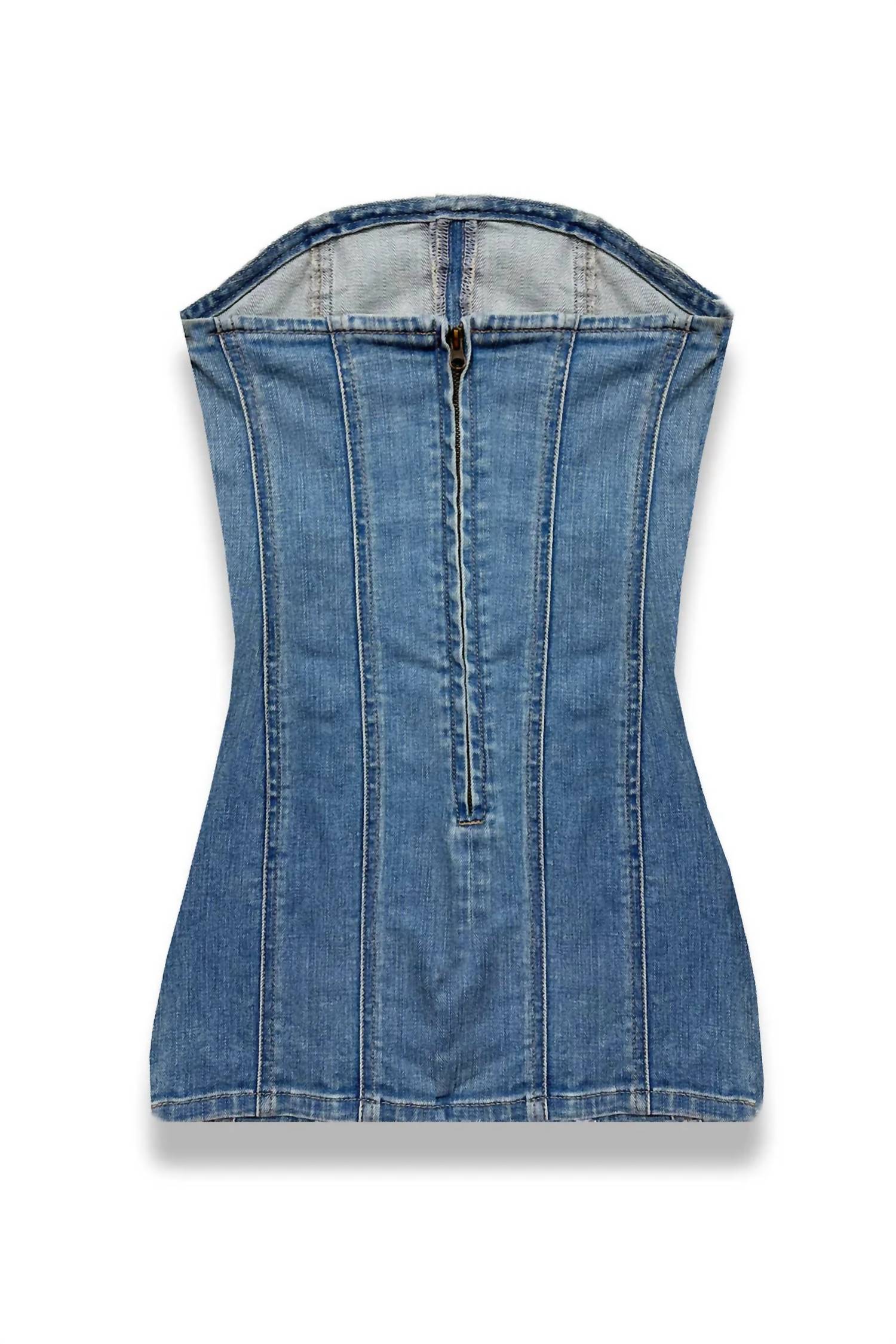 Katie J Nyc - Rome Strapless Denim Dress