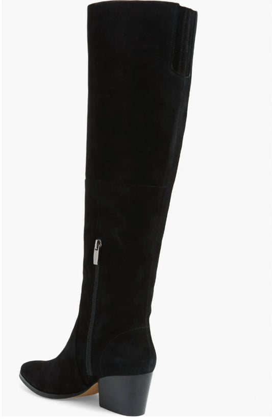 Vince Camuto - Women Suede Leather Block Heel Knee High Boots
