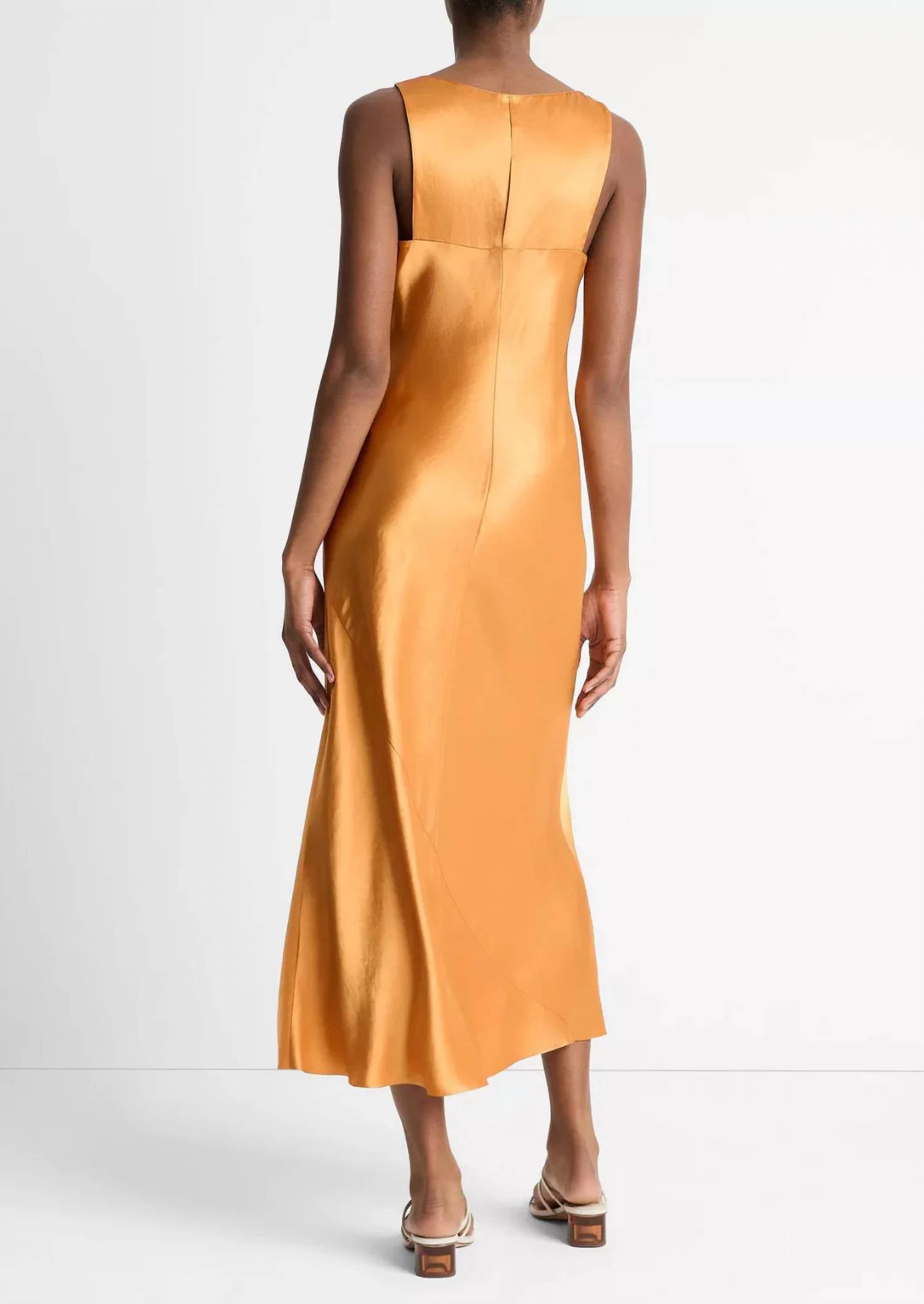 Vince - Satin bias tank dress
