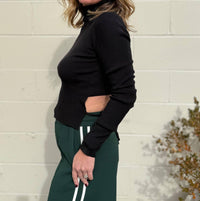 Crescent - Jacqueline Open Back Turtleneck Top