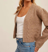 Hem & Thread - Jessica Puff Sleeve Cardigan