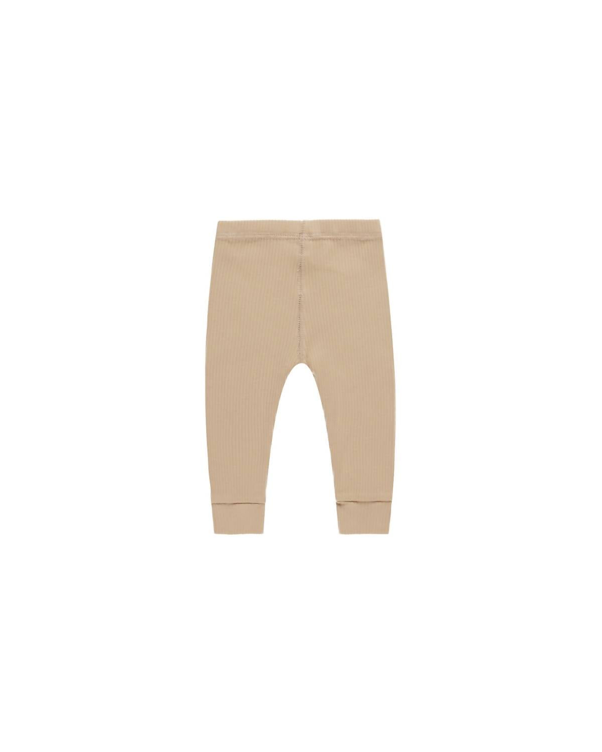 Quincy Mae - Girls' Ribbed Henley And Legging Set