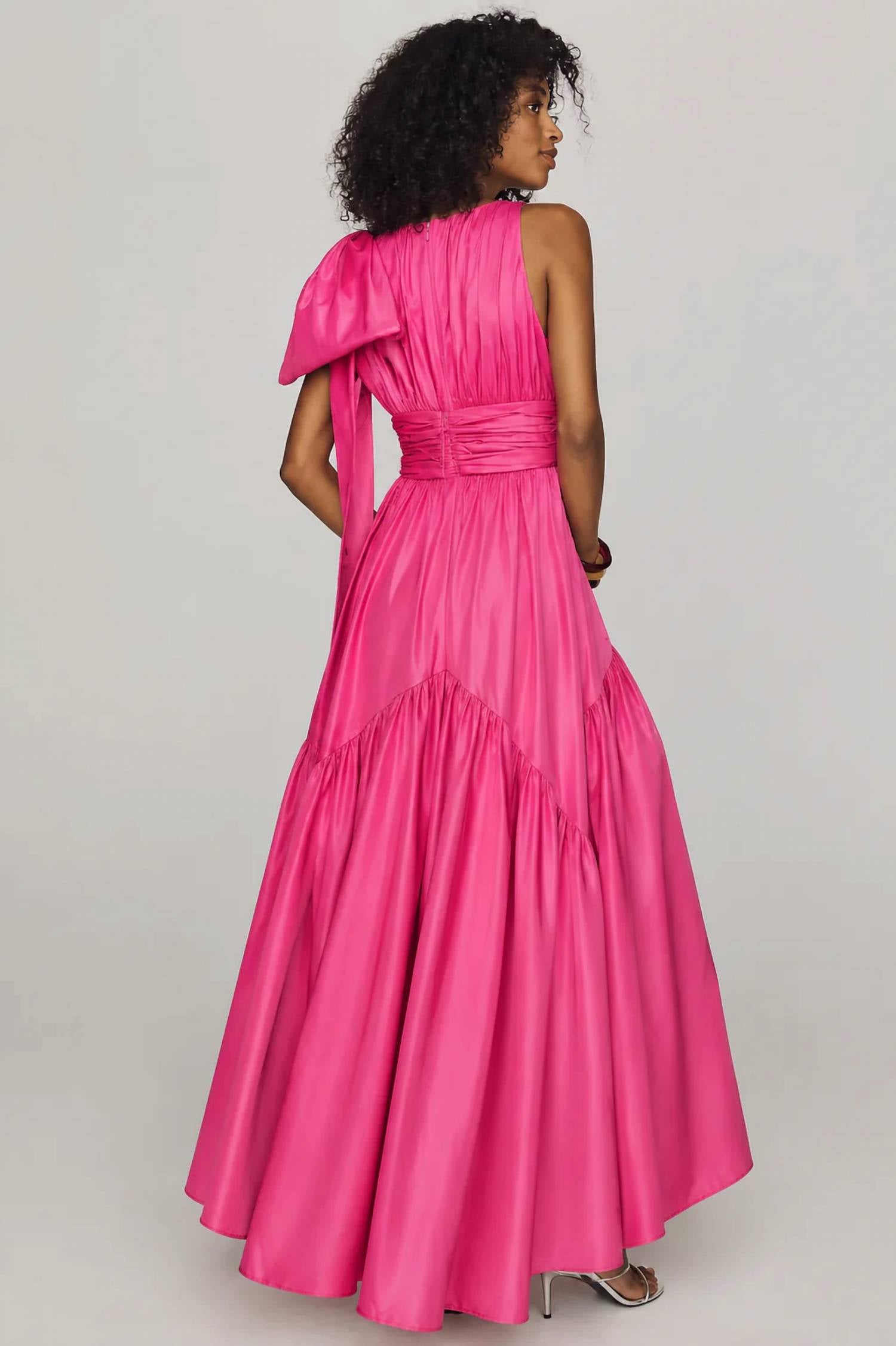 Hutch - Selba One Shoulder Bow Evening Gown