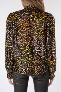 Iro - Pouna Metallic Textured Print Blouse