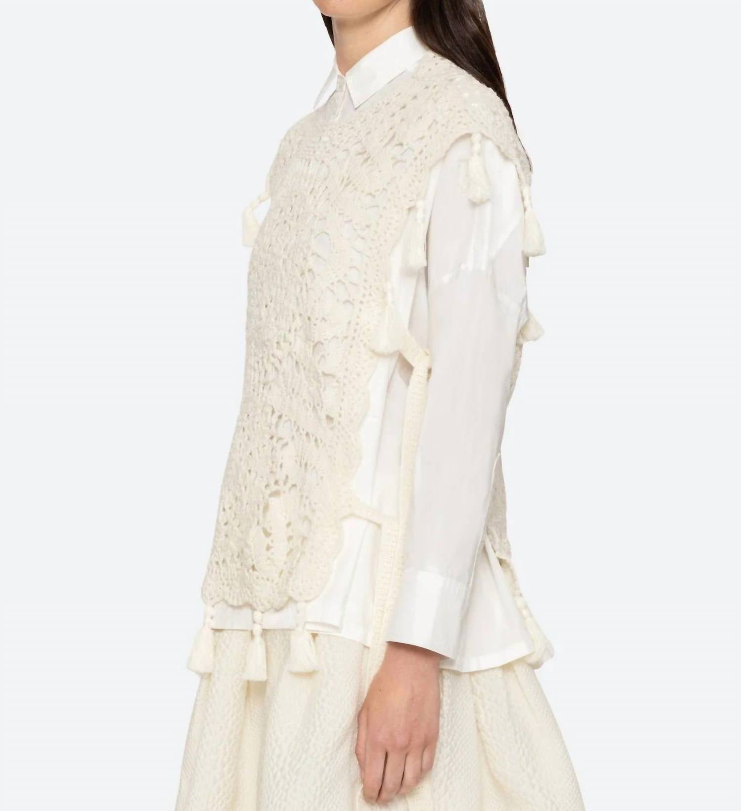 Sea - Nara Crochet Combo Shirt