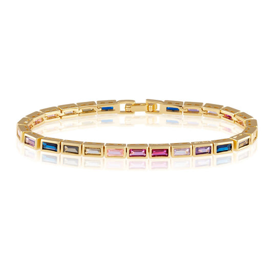 Sahira Jewelry Design - Women's Lainey Rainbow Tennis Bracelet