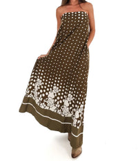 Entro - Everything in Place Strapless Polka Dot Maxi Dress